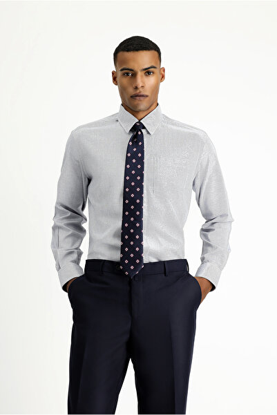 Kiğılı قميص قطني منقوش بأكمام طويلة وقصة عادية