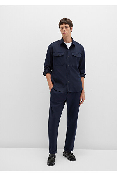 Mavi Schwarze Marineblaue Strickhose 0010513-86415