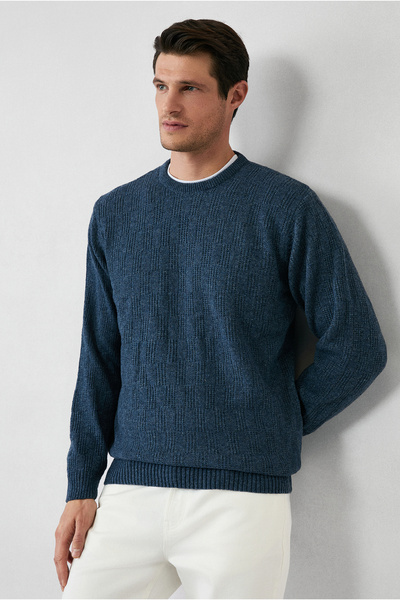 Kiğılı Crew Neck Regular Fit Wool Patterned Knitwear Sweater