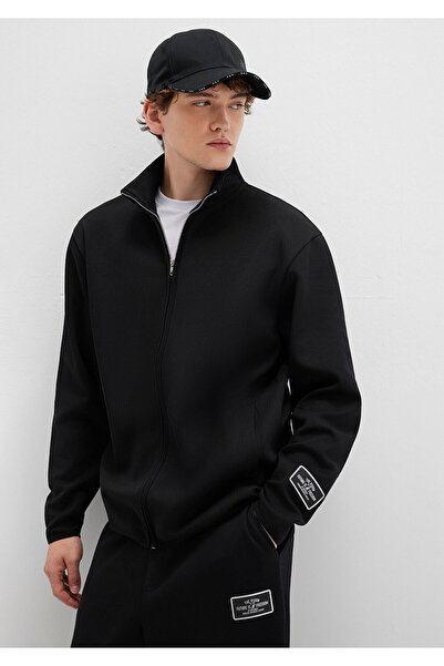 Mavi Schwarzes Polo-Interlock-Sweatshirt 0S10514-900