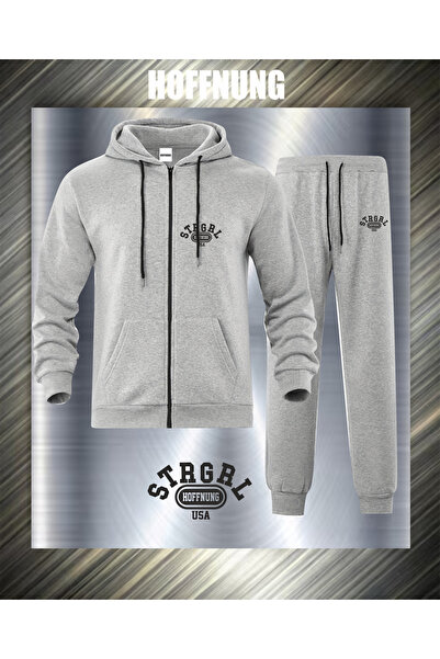 HOFFNUNG Σετ αθλητικής φόρμας με κουκούλα Full-Zip ATHELTICS Unisex Oversize ...