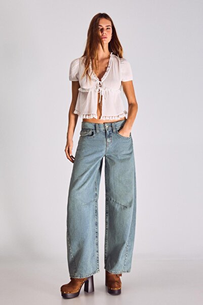 Bershka Slouchy düşük bel jean