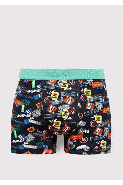 Mavi Baskılı Boxer 0911850-900