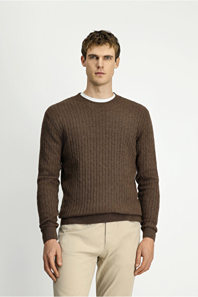 Kiğılı Crew Neck Regular Fit Patterned Wool Knitwear Sweater