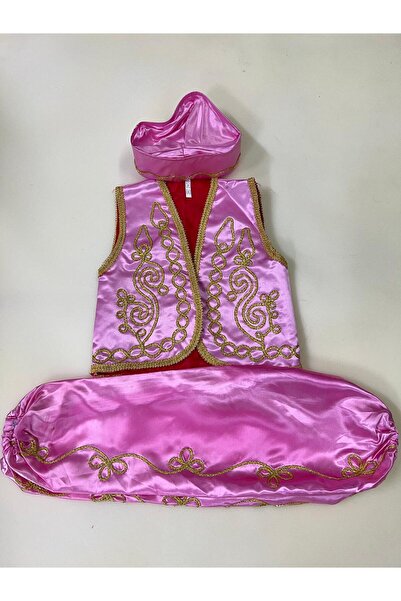 DilekKostüm 23 Nisan Kep Şalvar Yelek Kostüm Folklör Kıyafeti Erkek Kız Yöres...