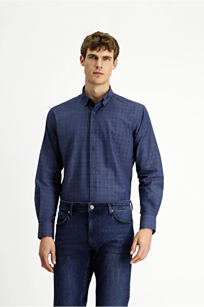 Kiğılı Μακρυμάνικο κανονικό καρό βαμβακερό πουκάμισο