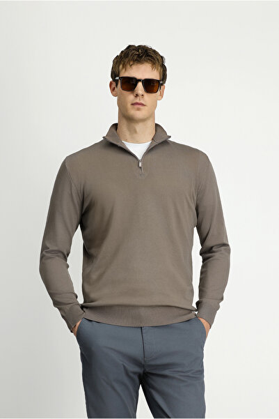 Kiğılı Regular Fit Half Turtleneck Zippered Knitwear Sweater