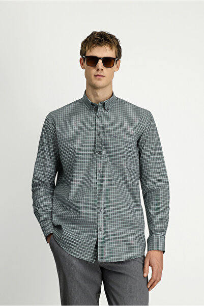 Kiğılı Cămașă cu mânecă lungă, croială normală, cu guler cu ecosez nasturi cu...