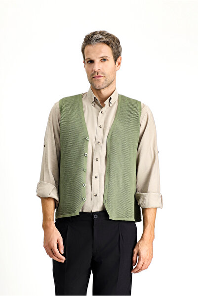 Kiğılı Cotton Patterned Knitwear Vest