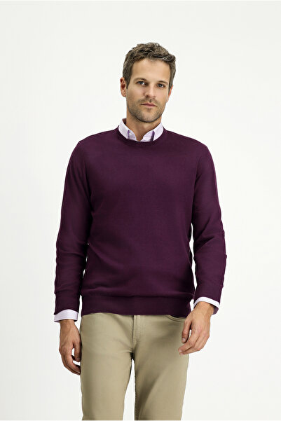 Kiğılı طاقم الرقبة العادية تناسب سترة تريكو القطن الكشمير