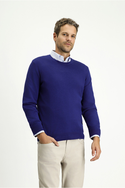 Kiğılı طاقم الرقبة العادية تناسب سترة تريكو القطن الكشمير