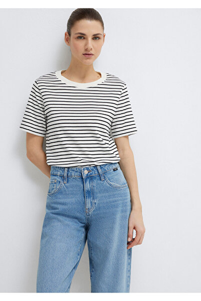 Mavi Μαύρο ριγέ Basic T-Shirt Regular Fit 1611653 -85143