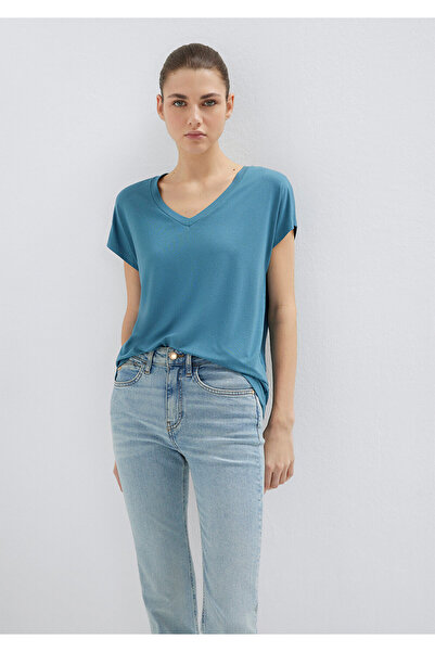 Mavi Viskose-T-Shirt mit V-Ausschnitt - Regular Fit167714-70753