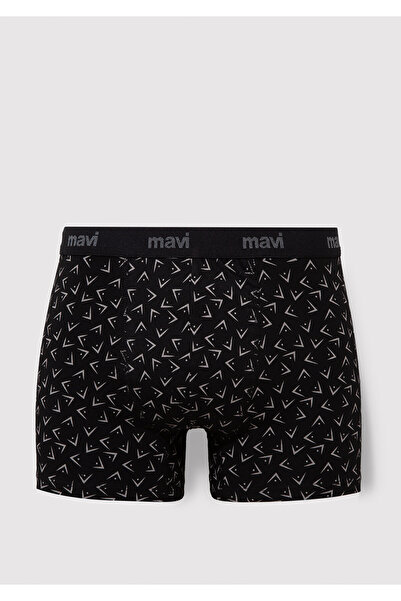 Mavi Baskılı Siyah Boxer 0911049-900