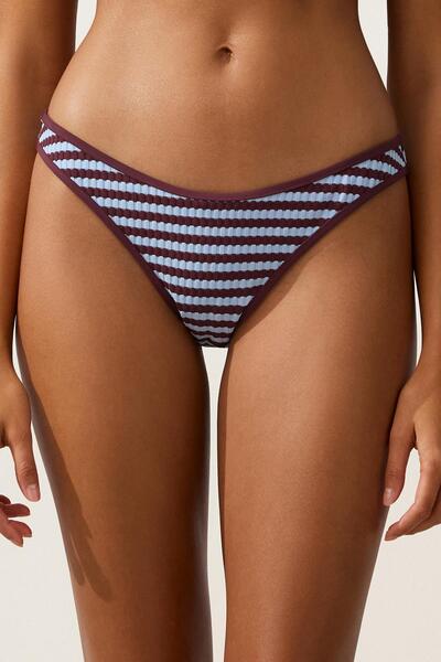 Oysho Çift renkli çizgili dokulu bikini altı