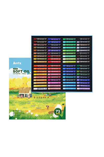 ARRTX Set de 72 creioane pastel ulei, culori ceroase cu textură cremoasă, ușo...