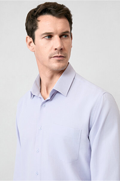 Kiğılı Long Sleeve Regular Fit Classic Collar Oxford Cotton Easy-Iron Shirt