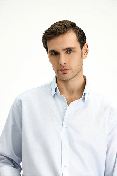 Kiğılı Long Sleeve Classic Patterned Cotton Shirt