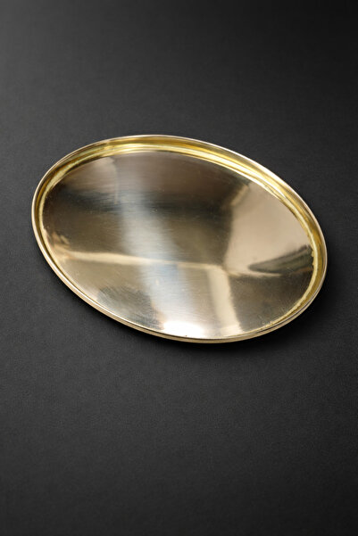 Atölye Asya SOM PİRİNÇ yuvarlak gold sunum tepsi 20 cm ( 180 gr )