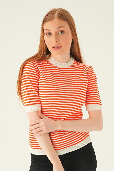 Rays Tricou portocaliu cu dungi 1443