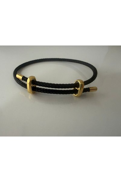 Theory Jewelry Men's Bracelet I Theory Knot Men's 1 I Black Gold Non-Tarnish I Waterproof I Antilergic I Trendy