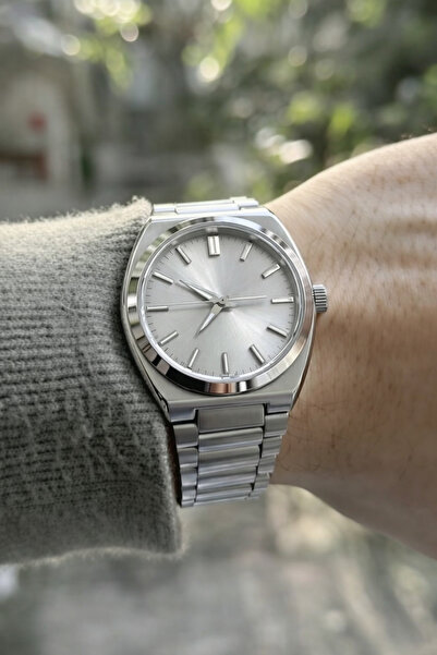 LONES TIME Erkek Metal Kol Saati Silver Kadran Gümüş Kordon Özel Kutusunda