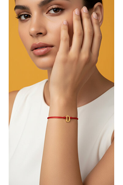 LUCKY ACCESSORIES Red Letter Lucky Bracelet D LETTER