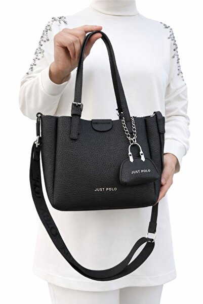 ÇANTAM GELSİN Just Polo Woman Soft Leather 3 Compartment Hand and Shoulder Ba...