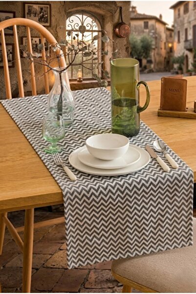 Rona Home Διακοσμητικό ράνερ με μοτίβο ζιγκ-ζαγκ - Ποιοτικό ύφασμα ανθεκτικό ...