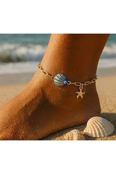 Markiz Takı خلخال صدف أزرق