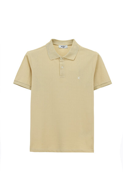 Kiğılı Tricou cu guler polo slim fit brodat bumbac 100%