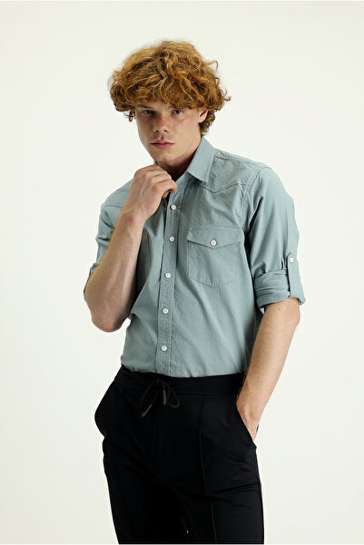 Kiğılı Cămașă sport cu mânecă lungă din bumbac