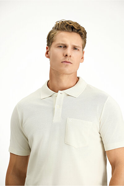 Kiğılı Tricou cu guler polo, cu croiala normala, cu buzunare, brodat bumbac 100%