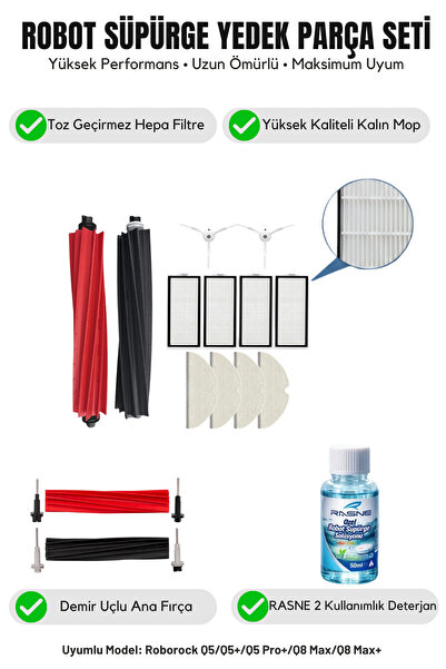 Asgard Grup ROBOROCK Q8 MAX, Q8 MAX+ COMPATIBIL 1 perie principală 2 perii la...