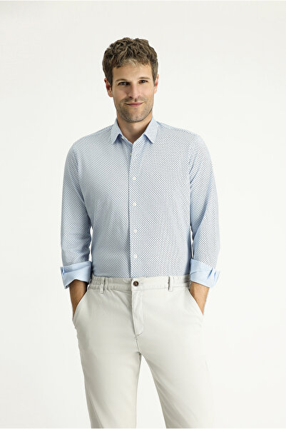 Kiğılı Βαμβακερό πουκάμισο με στάμπα Slim Fit - Μακρυμάνικο