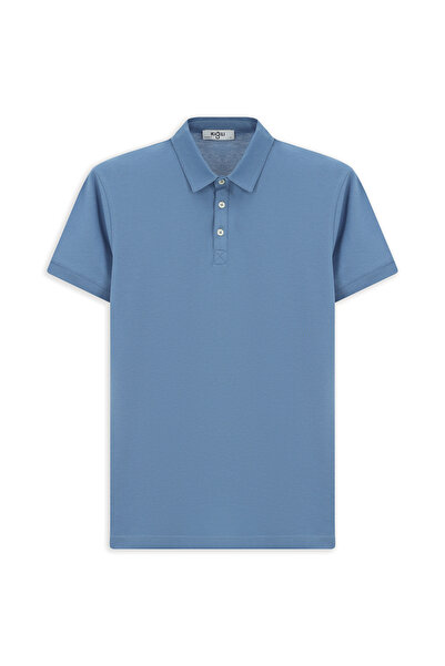 Kiğılı Tricou cu gât polo din bumbac cu croială normală