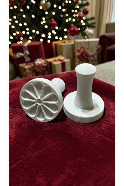 ZEUS Papatya Desenli Kurabiye Aparatı 7,5 CM Beyaz