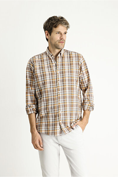 Kiğılı Cămașă sport din bumbac cu mânecă lungă cu imprimeu în carouri - Potri...