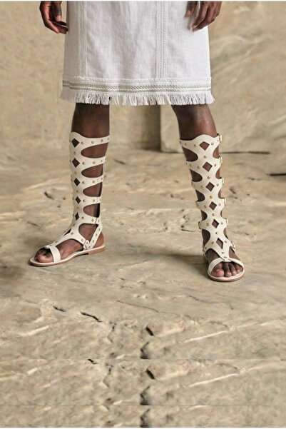 Bostini Men's Genuine Natural Leather Gladiator Sandals