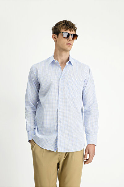 Kiğılı Cămașă în carouri din bumbac cu mânecă lungă