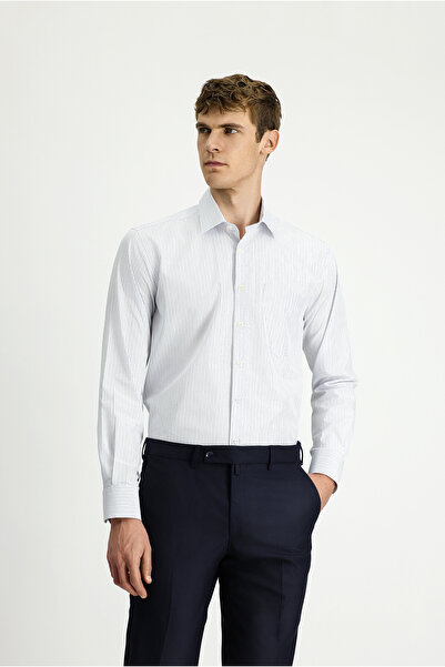 Kiğılı قميص قطني مخطط بأكمام طويلة