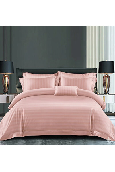 Truva Grup Set Lenjerie de Pat 6 Piese – Damasc Finetat Deluxe – Pat Dublu – ...