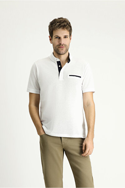 Kiğılı Patterned Cotton Polo Neck T-Shirt - Regular Fit