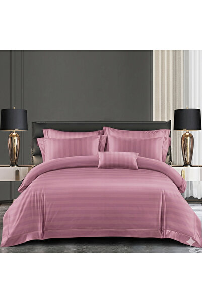 Truva Grup Set Lenjerie de Pat 6 Piese – Damasc Finetat Deluxe – Pat Dublu – ...