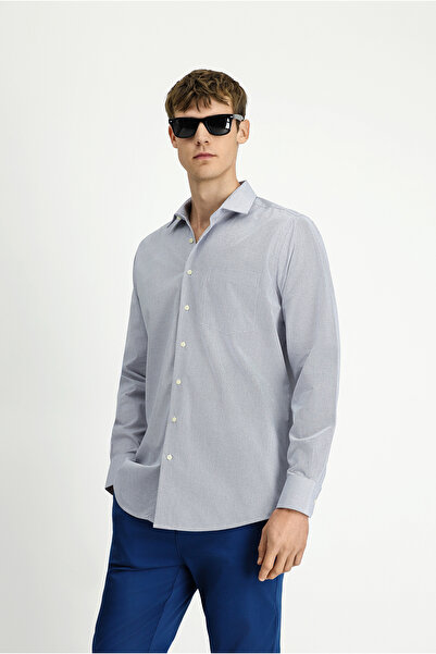 Kiğılı قميص قطني مخطط بأكمام طويلة