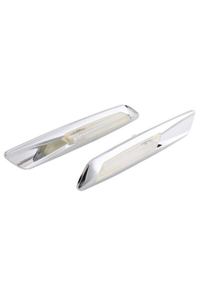 Xenon Bright Set de 2 semnalizatoare LED cromate pentru aripi BMW F10, E60, E...