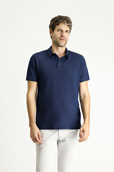 Kiğılı Μπλουζάκι Polo Neck Slim Fit Slim Fit Linen Blend T-shirt