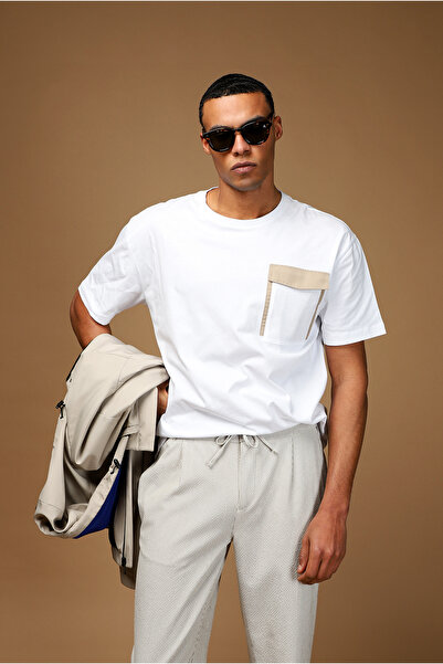 Kiğılı Bisiklet Yaka Regular Fit Pamuk Tişört