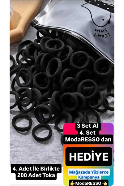 modares Çantalı siyah 50 Adet MİNİ 2CM Lastik Toka Seti - KIZ ÇOCUK Yumuşak H...