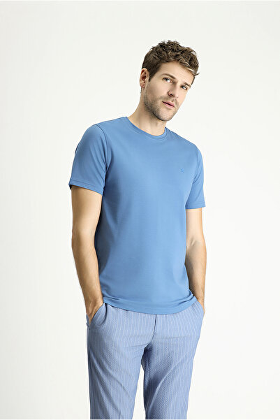Kiğılı Regular Fit Embroidered Cotton Polo Collar T-Shirt